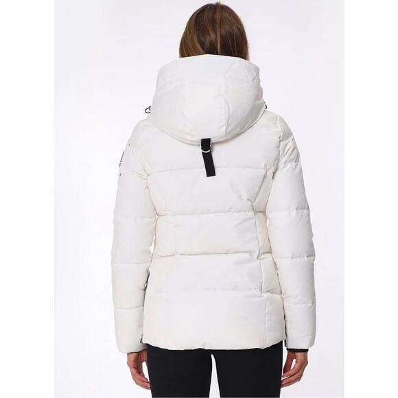 Moose Knuckles Mistaya Milky White Padded Down Puffer Jacket Size Small NWT - Picture 2 of 12